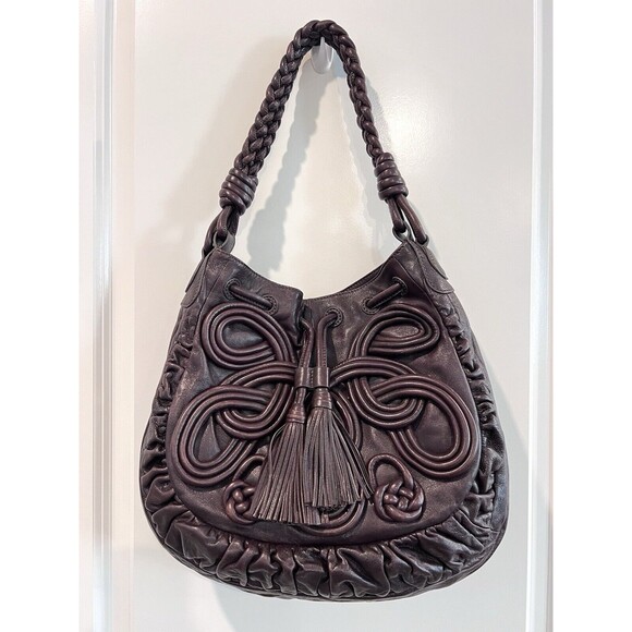 Brighton Lockheart Masterpiece Gabby Brown Pretzel Hobo Shoulder Handbag EPOC - Picture 3 of 14